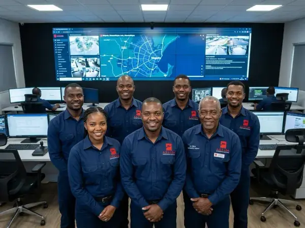 A.S.S. LDA security engineers in the Maputo control room